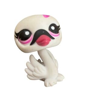 LPS Swan 3559 Swan Pink Bow Littlest Pet Shop Collector